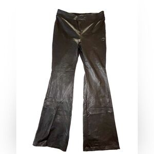 Women’s Faux Leather Black Flare Leggings Size Large